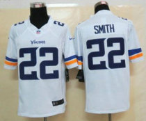 2013 NFL NEW Minnesota Vikings 22 Smith White Jerseys(Limited)