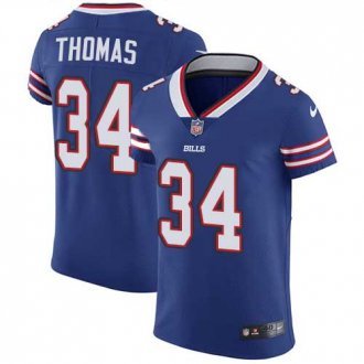 Nike Bills -34 Thurman Thomas Royal Blue Team Color Stitched NFL Vapor Untouchable Elite Jersey