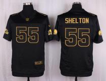 Nike Browns -55 Danny Shelton Black Stitched NFL Elite Pro Line Gold Collection Jersey