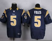 Nike St Louis Rams -5 Nick Foles Navy Blue Team Color Men's Stitched NFL Elite Jersey