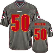 Nike Kansas City Chiefs #50 Justin Houston Houston Grey Men's Stitched NFL Elite Vapor Jersey