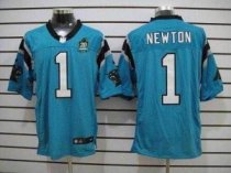 Nike Panthers -1 Cam Newton Blue Alternate With 20TH Season Patch Stitched Jersey