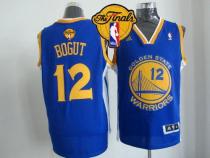 Revolution 30 Golden State Warriors -12 Andrew Bogut Blue The Finals Patch Stitched NBA Jersey