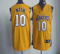 Los Angeles Lakers -10 Steve Nash Yellow Home Revolution 30 Stitched NBA Jersey