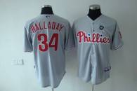 Philadelphia Phillies #34 Roy Halladay Stitched Grey MLB Jersey