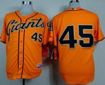 San Francisco Giants #45 Travis Ishikawa Orange Alternate Cool Base Stitched MLB Jersey