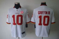 Nike Redskins -10 Robert Griffin III White With 80TH Patch Stitched NFL Limited Jersey
