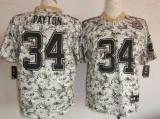 Nike Bears -34 Walter Payton Camo Men's Stitched NFL Elite USMC Jersey
