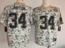 Nike Bears -34 Walter Payton Camo Men's Stitched NFL Elite USMC Jersey