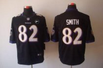 Nike Ravens -82 Torrey Smith Black Alternate With Art Patch Men Stitched NFL Limited Jersey