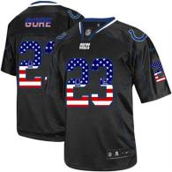 Nike Indianapolis Colts #23 Frank Gore Black Men's Stitched NFL Elite USA Flag Fashion Jersey