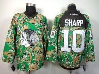 Chicago Blackhawks -10 Patrick Sharp Camo Veterans Day Practice Stitched NHL Jersey