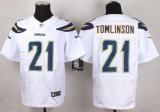 Nike San Diego Chargers #21 LaDainian Tomlinson White Men’s Stitched NFL New Elite Jersey