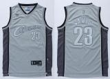 Cleveland Cavaliers -23 LeBron James Stitched Grey Anniversary Style NBA Jersey