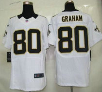 Nike Saints -80 Jimmy Graham White Stitched NFL Elite Jersey