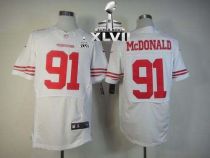 Nike San Francisco 49ers #91 Ray McDonald White Super Bowl XLVII Men‘s Stitched NFL Elite Jersey