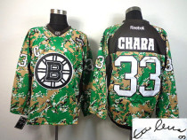Autographed Boston Bruins -33 Zdeno Chara Camo Veterans Day Practice NHL Jersey