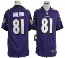 Nike Ravens -81 Anquan Boldin Purple Team Color Men Stitched NFL Game Jersey