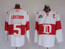Detroit Red Wings -5 Nicklas Lidstrom Stitched White Winter Classic NHL Jersey