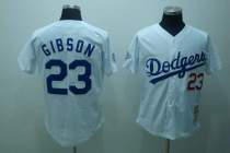 Mitchell and Ness Los Angeles Dodgers -23 Kirk Gibson White Throwback MLB Jersey