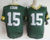Nike Green Bay Packers #15 Bart Starr Green Team Color Men's Stitched NFL Elite Jersey