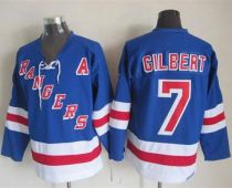 New York Rangers -7 Rod Gilbert Light Blue CCM Throwback Stitched NHL Jersey