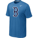 MLB Boston Red Sox Heathered Nike light Blue Blended T-Shirt
