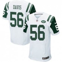 Nike New York Jets -56 Demario Davis White Stitched NFL Elite Jersey