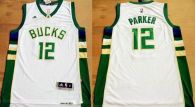 Revolution 30 Milwaukee Bucks -12 Jabari Parker White Stitched NBA Jersey