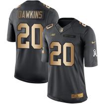 Nike Eagles -20 Brian Dawkins Black Stitched NFL Limited Gold Salute To Service Jersey