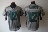 Nike New York Jets -12 Joe Namath Grey Shadow Men's Stitched NFL Elite Jersey