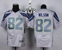 Nike Seattle Seahawks #82 Luke Willson Grey Alternate Super Bowl XLIX Men's Stitched NFL Elite Jerse