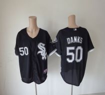 Chicago White Sox -50 John Danks Black Cool Base Stitched MLB Jersey