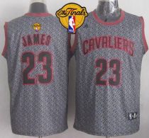 Cleveland Cavaliers -23 LeBron James Grey Static Fashion The Finals Patch Stitched NBA Jersey