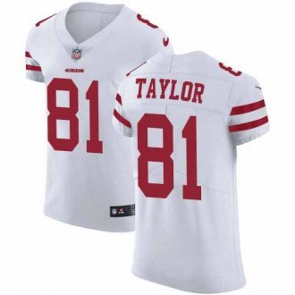 Nike 49ers -81 Trent Taylor White Stitched NFL Vapor Untouchable Elite Jersey