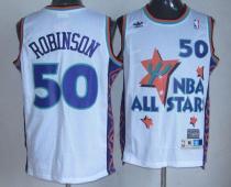 San Antonio Spurs -50 David Robinson White 1995 All Star Throwback Stitched NBA Jersey