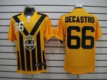 Nike Pittsburgh Steelers #66 David DeCastro Gold 1933s Throwback Men's Stitched NFL Elite Jersey