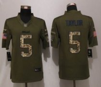 Nike Buffalo Bills -5 Tyrod Taylor Green Salute To Service Limited Jersey