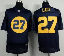 Nike Green Bay Packers #27 Eddie Lacy Navy Blue Alternate Men's Stitched NFL Elite Jersey