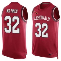 Nike Arizona Cardinals -32 Tyrann Mathieu Red Team Color Stitched NFL Limited Tank Top Jersey