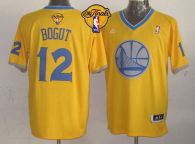 Golden State Warriors -12 Andrew Bogut Gold 2013 Christmas Day Swingman The Finals Patch Stitched NB