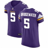Nike Vikings -5 Teddy Bridgewater Purple Team Color Stitched NFL Vapor Untouchable Elite Jersey
