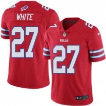 Nike Bills -27 Tre Davious White Red Stitched NFL Limited Rush Jersey