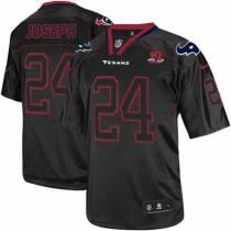 Nike Houston Texans -24 Johnathan Joseph Lights Out Black With 10th Patch Mens Stitched NFL Elite Je