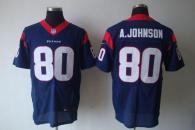 Nike Houston Texans -80 Andre Johnson Navy Blue Team Color Mens Stitched NFL Elite Jersey