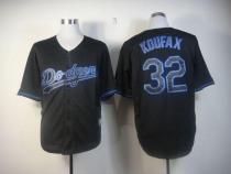 Los Angeles Dodgers -32 Sandy Koufax Black Fashion Stitched MLB Jersey