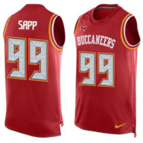 Nike Buccaneers -99 Warren Sapp Red Team Color Stitched NFL Limited Tank Top Jersey