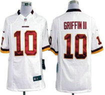 Nike Redskins -10 Robert Griffin III White Stitched NFL Game Jersey