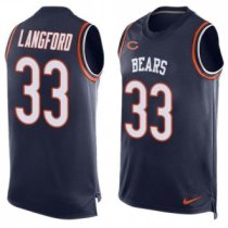 Nike Bears -33 Jeremy Langford Navy Blue Team Color Stitched NFL Limited Tank Top Jersey