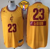 Cleveland Cavaliers -23 LeBron James Yellow 2014-15 Christmas Day The Finals Patch Stitched NBA Jers
